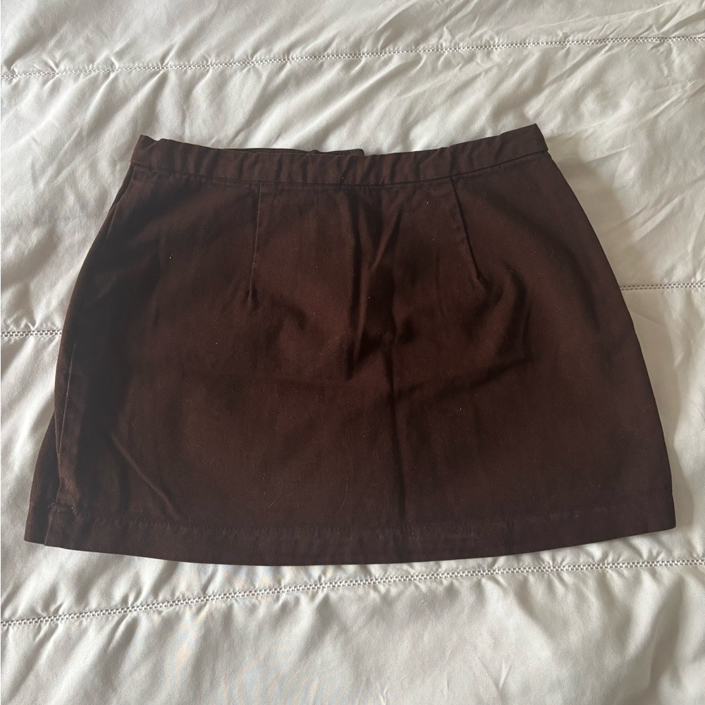 Brandy Melville Dark Brown Mini Skirt